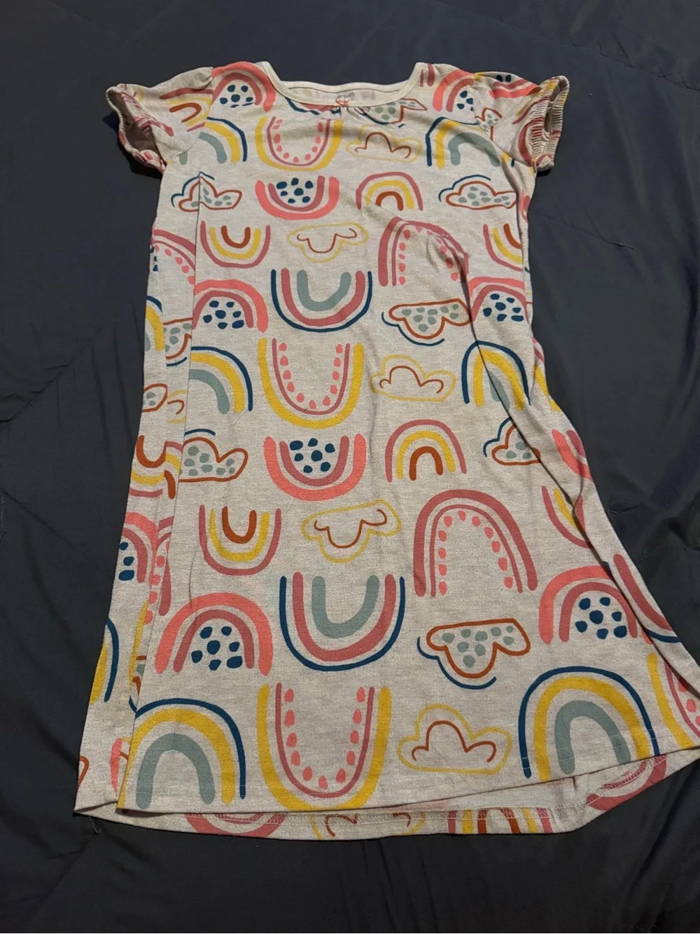 Carter's Multicolor Rainbow Print Short-Sleeve Nightgown